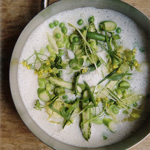 Recette Légumes verts, bouillon aux herbes