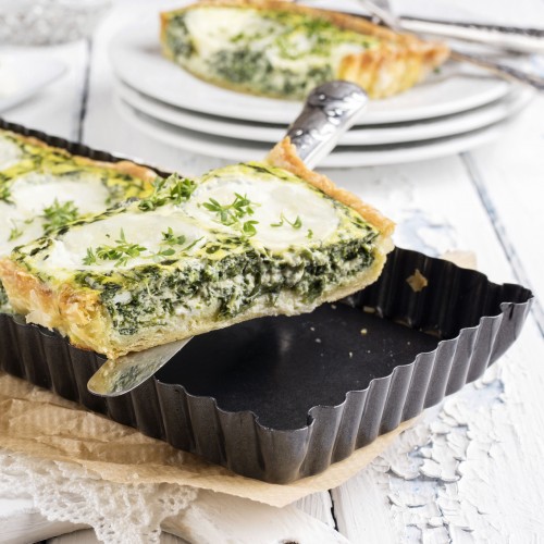 Recette Tarte au chèvre et aux épinards